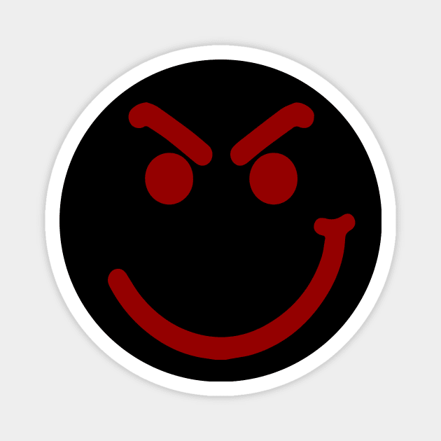 Mischievous Smirk Smile red3 Magnet by PNWMouseMeet